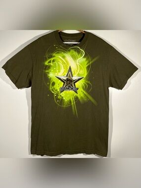 Vintage 2009 GI Joe Rise of Cobra Movie Promo T Shirt Mens L Green Neon Graphic